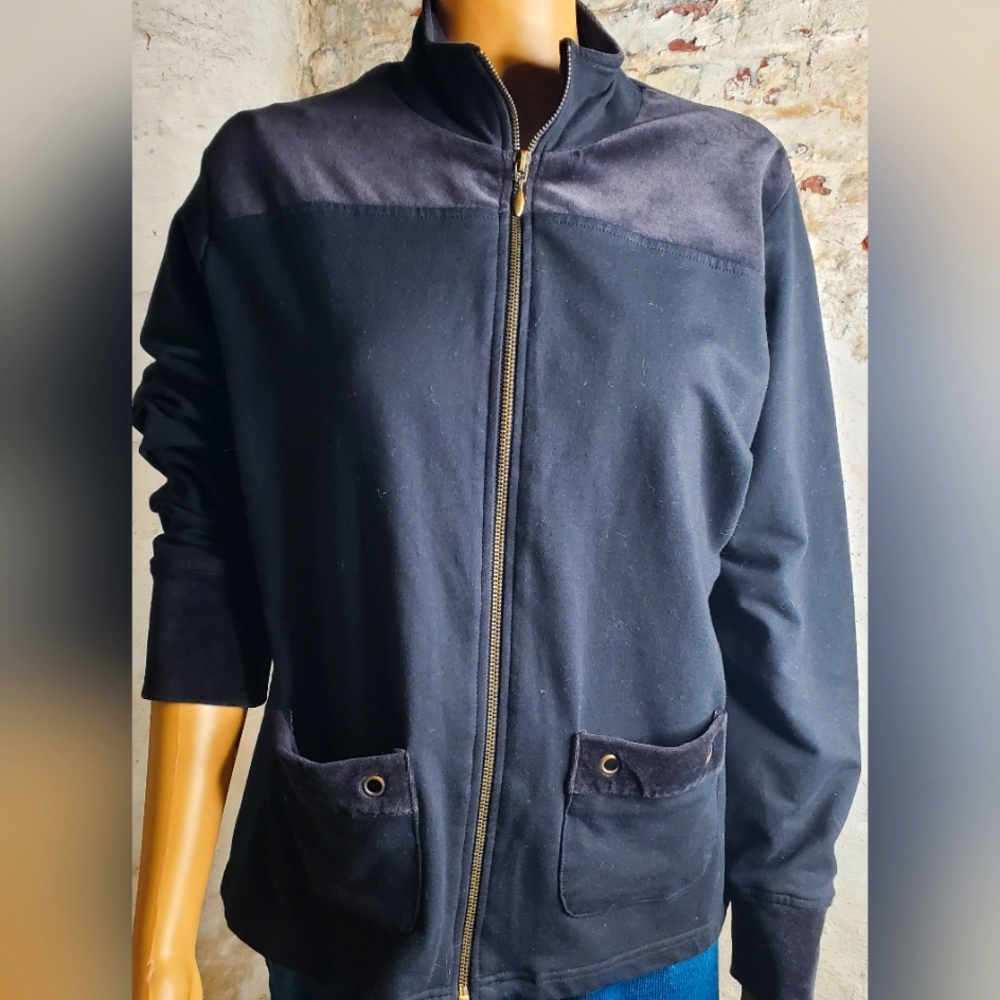 WOMAN ACTIVE WORKOUT ATHLETIC JACKET SIZE M ZIPPED FRONT